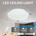 Ultrathin LED panel mounted on ceiling close-up