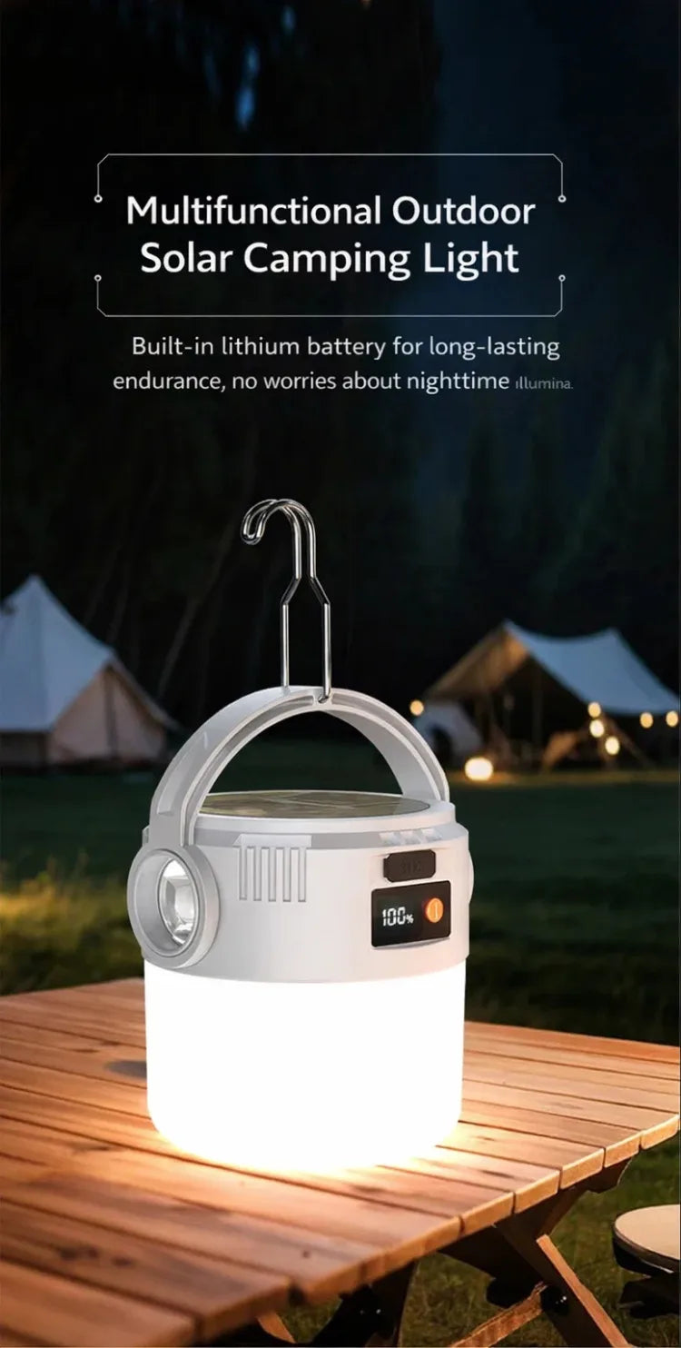Solar camping lantern brightness modes