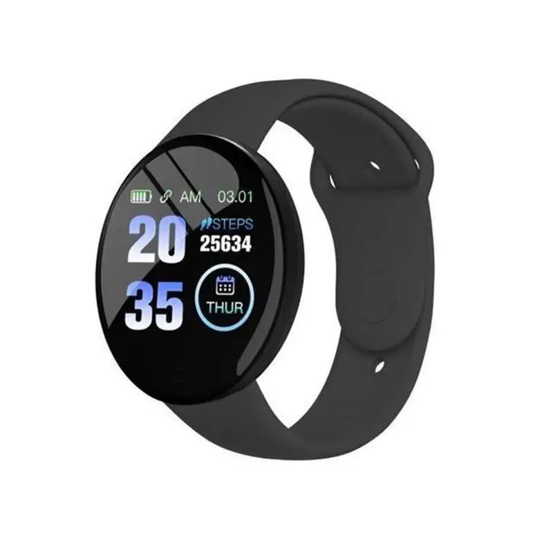 D18 Circular Smart Watch – Bluetooth Fitness Tracker with Activity & Call Notifications