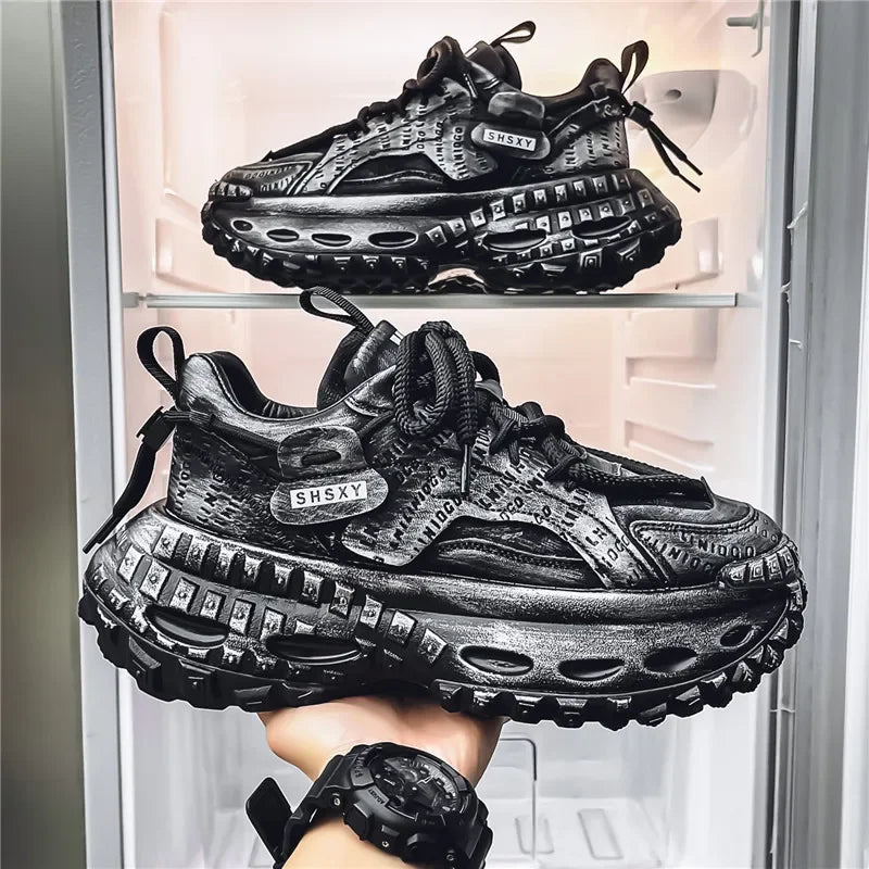 Men’s Chunky Retro Sneakers – Rugged Casual Streetwear Shoes