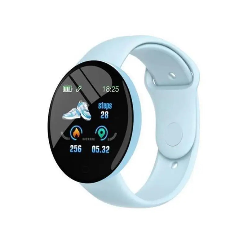 D18 Circular Smart Watch – Bluetooth Fitness Tracker with Activity & Call Notifications
