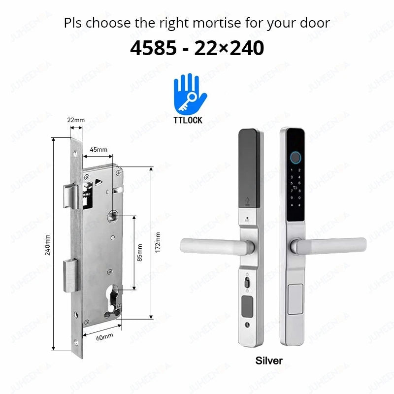 Smart Waterproof Sliding Door Lock with Bluetooth App Control