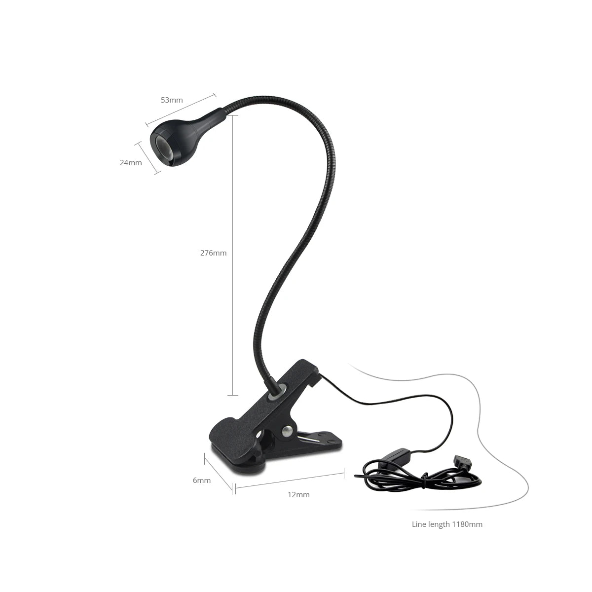 Flexible USB Clip Table Lamp – Gooseneck LED Reading Light for Desk & Bedside