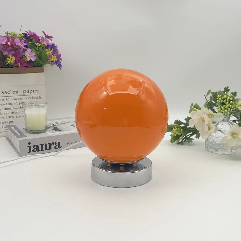 Murano Glass Desk Lamp – USB Powered, 3 Color Temperatures, Vintage Bedside Light