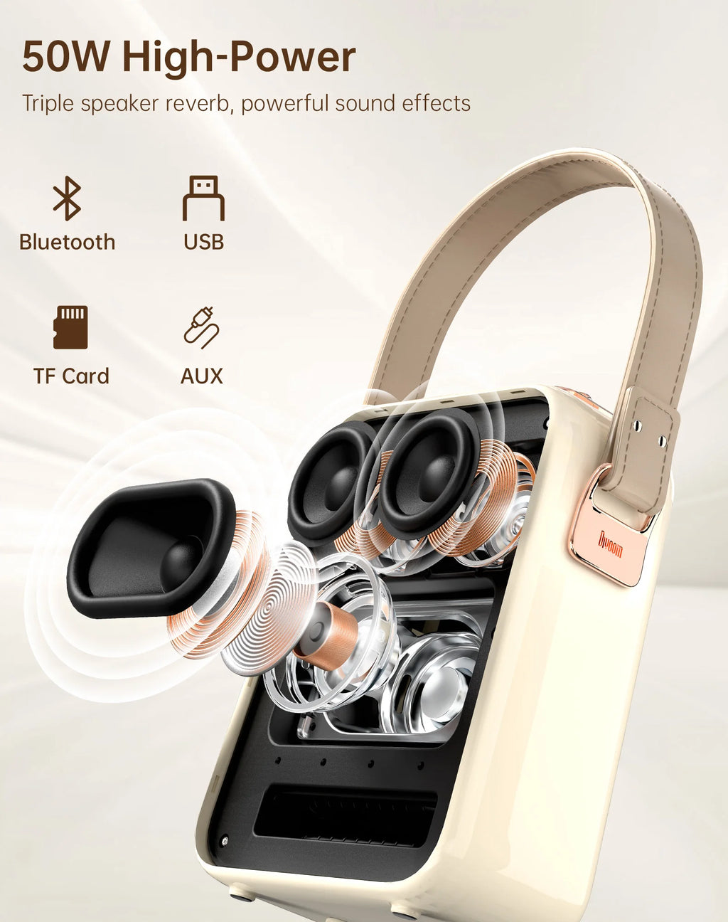 Divoom SongBird-HQ – 50W Portable Karaoke Bluetooth Speaker