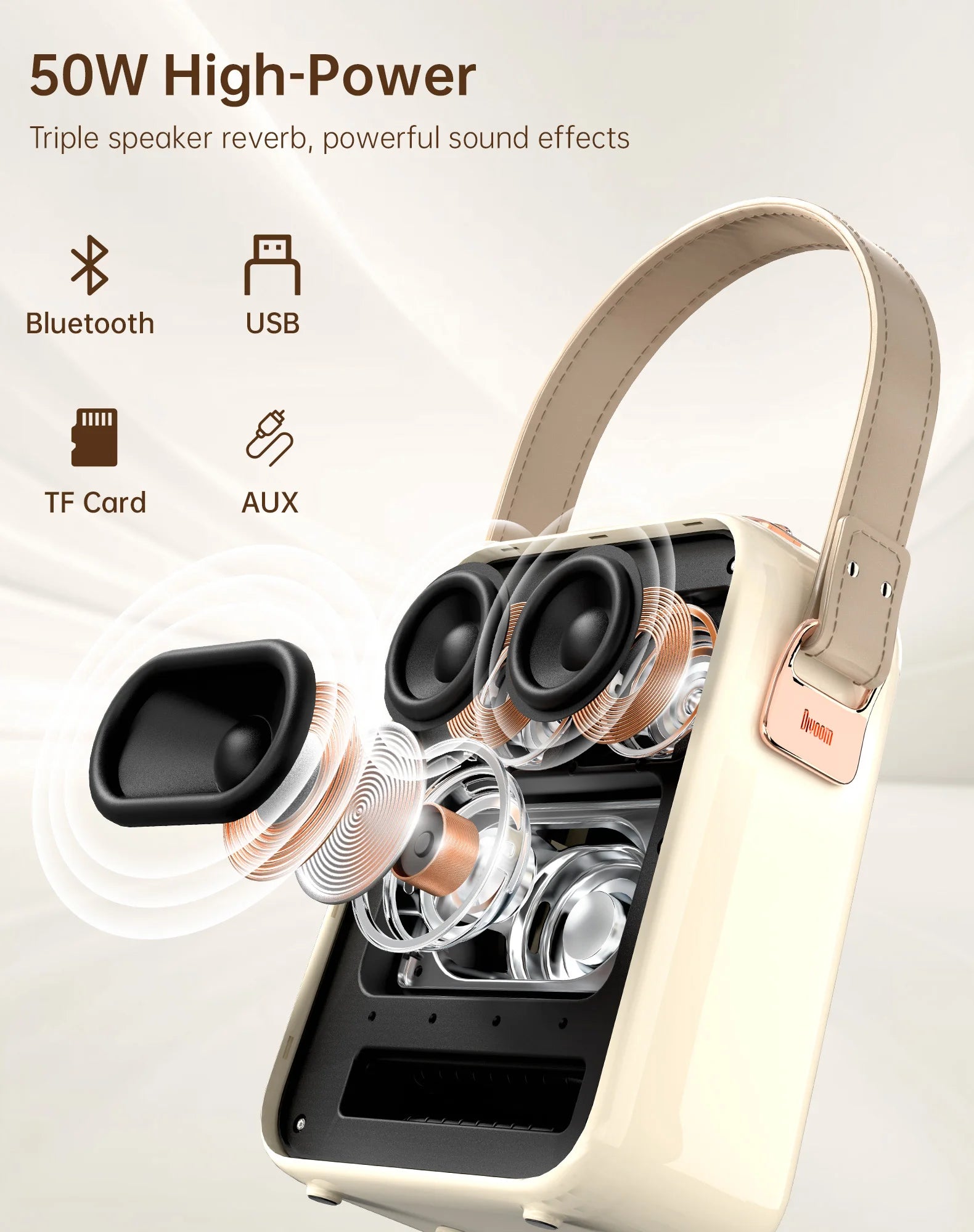 Divoom SongBird-HQ – 50W Portable Karaoke Bluetooth Speaker