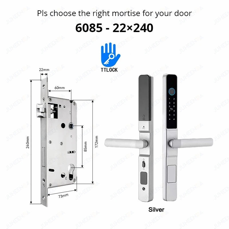 Smart Waterproof Sliding Door Lock with Bluetooth App Control