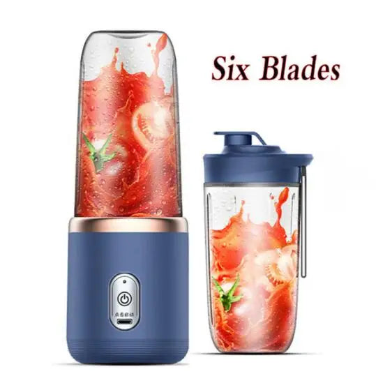 Portable Personal Blender – USB Rechargeable 6-Blade Juicer Cup