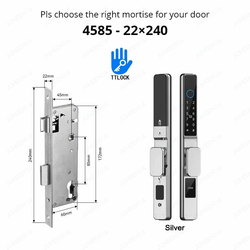 Smart Waterproof Sliding Door Lock with Bluetooth App Control