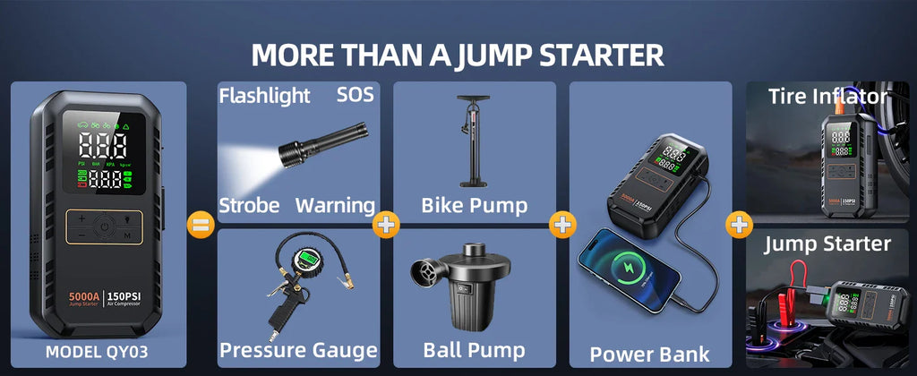 Portable jump starter power bank charging phone