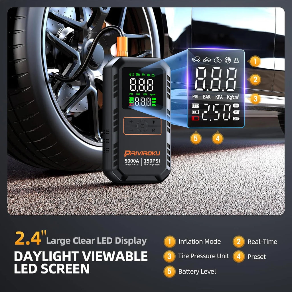 4-in-1 jump starter product dimensions