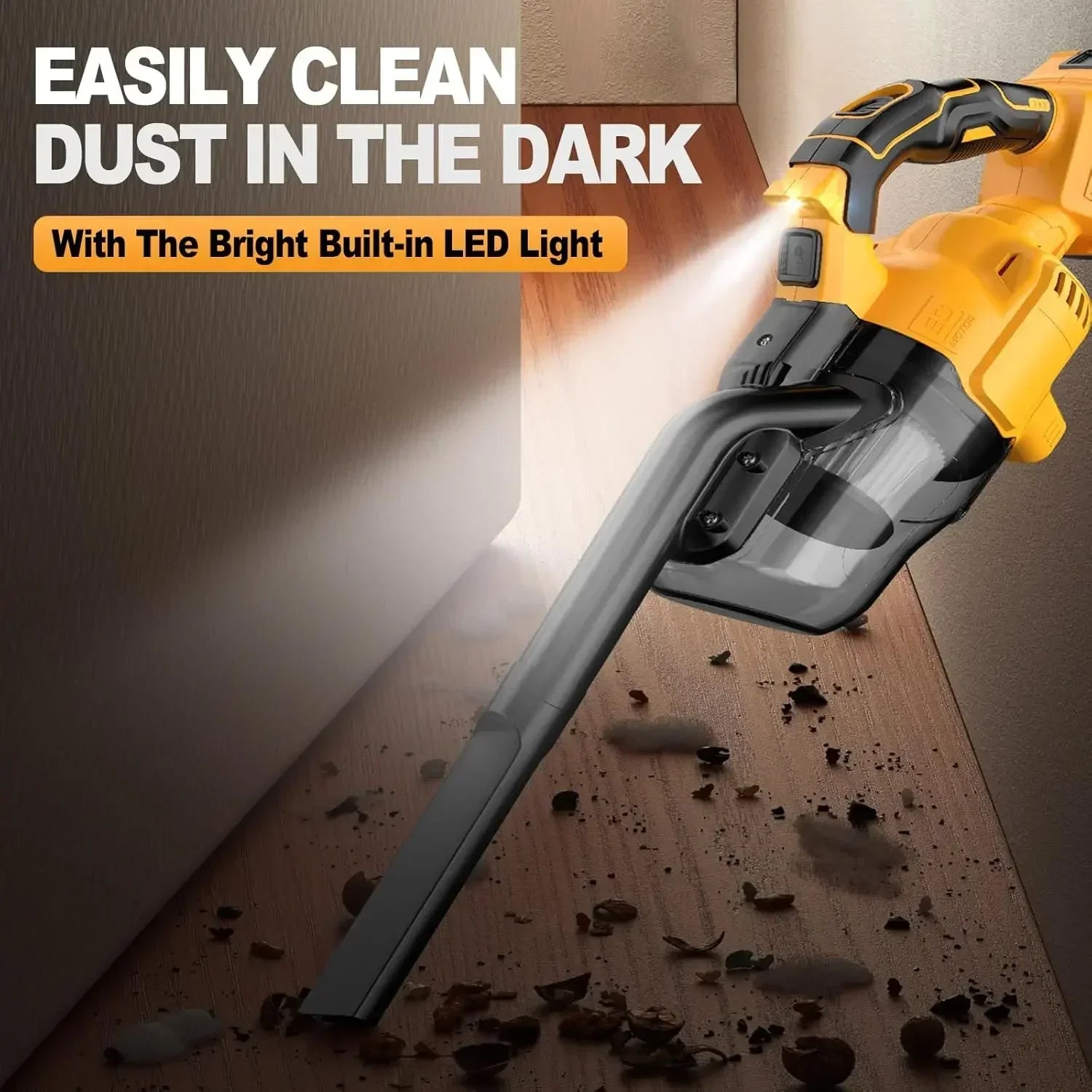 Cordless Handheld Vacuum Cleaner – 100AW Suction, HEPA Filter