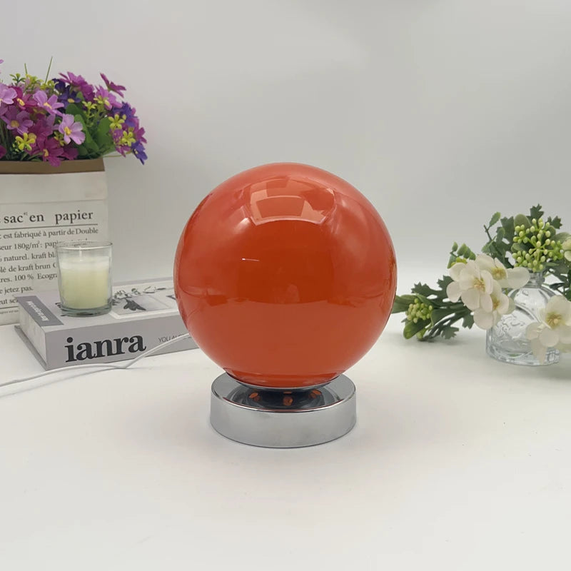 Murano Glass Desk Lamp – USB Powered, 3 Color Temperatures, Vintage Bedside Light