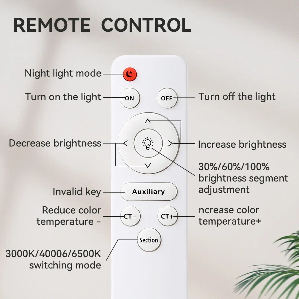 Smart LED light size dimensions diagram