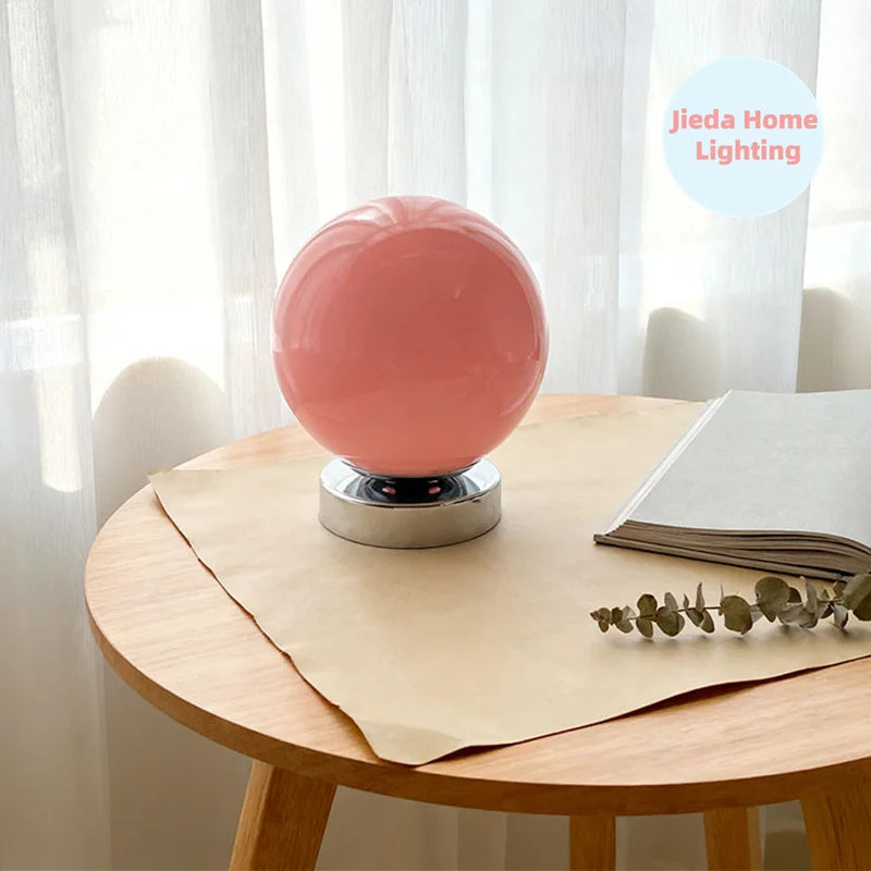 Murano Glass Desk Lamp – USB Powered, 3 Color Temperatures, Vintage Bedside Light