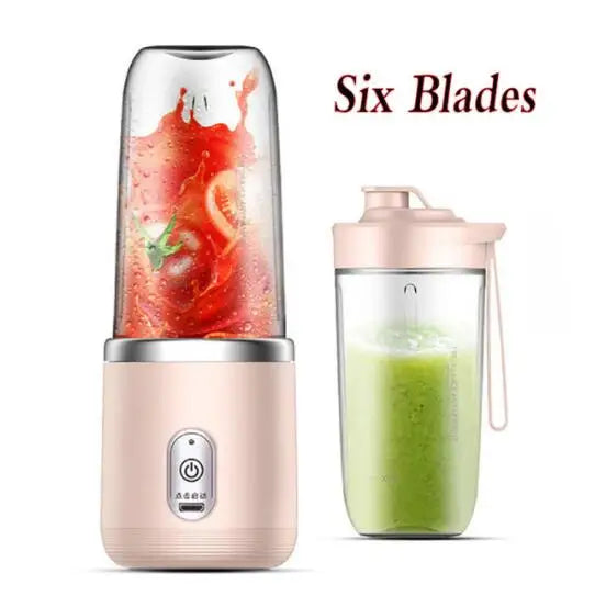 Portable Personal Blender – USB Rechargeable 6-Blade Juicer Cup