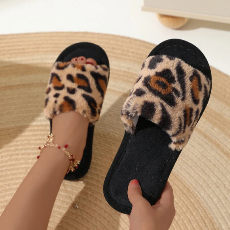 Women’s Plush Indoor Slippers – Soft Cotton, Non-Slip EVA Sole