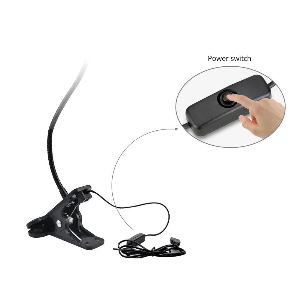 Flexible USB Clip Table Lamp – Gooseneck LED Reading Light for Desk & Bedside
