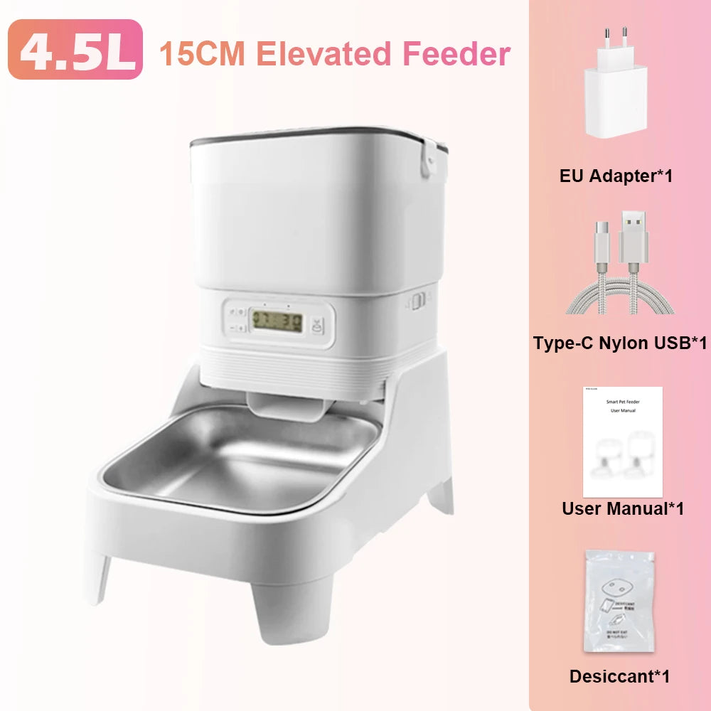 Smart Automatic Pet Feeder with Camera – WiFi App Control, Schedule Meals