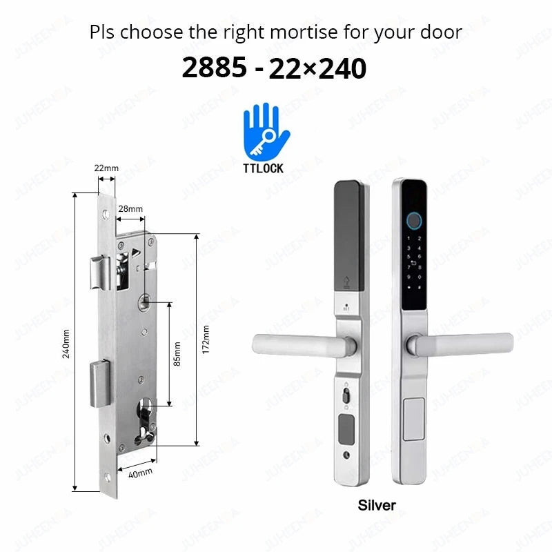 Smart Waterproof Sliding Door Lock with Bluetooth App Control