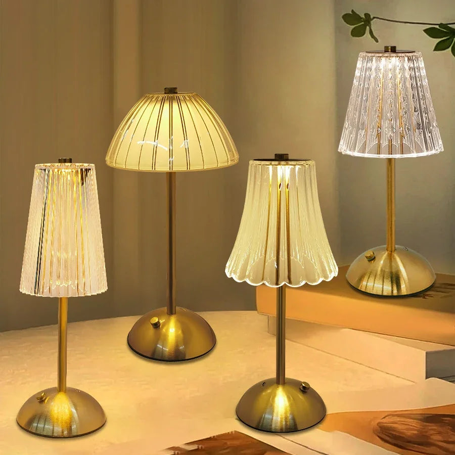 LED Touch Sensor Table Lamp – Dimmable, Rechargeable Wireless Night Light for Bedroom & Bar