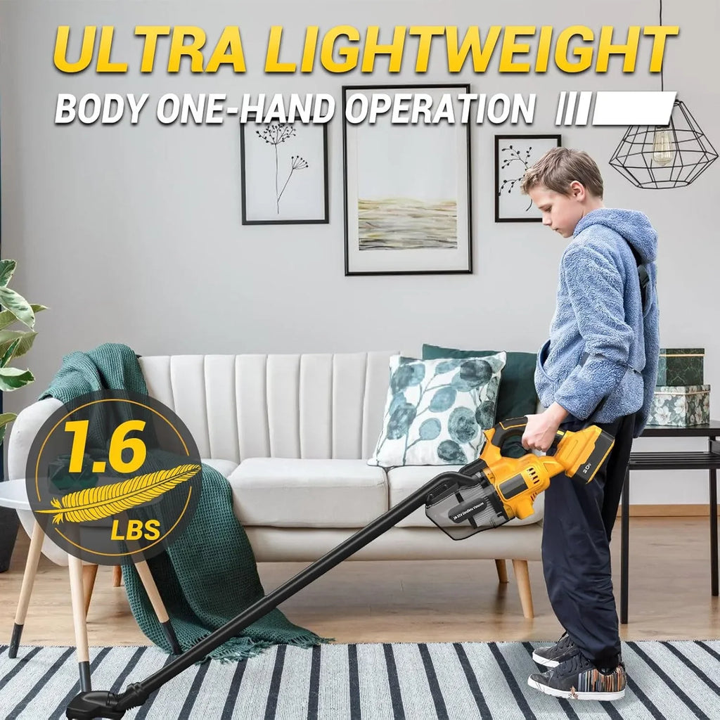 Cordless Handheld Vacuum Cleaner – 100AW Suction, HEPA Filter