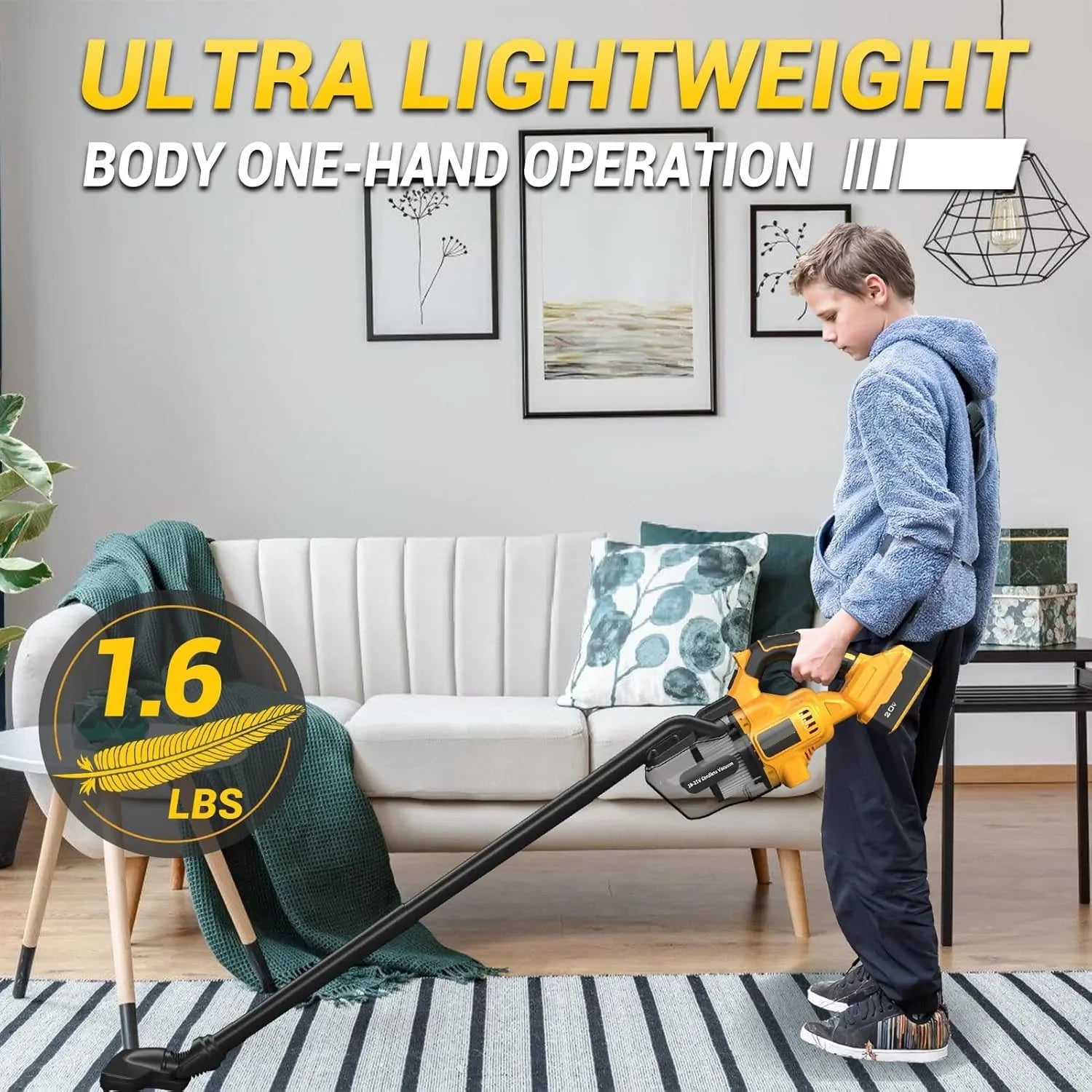 Cordless Handheld Vacuum Cleaner – 100AW Suction, HEPA Filter