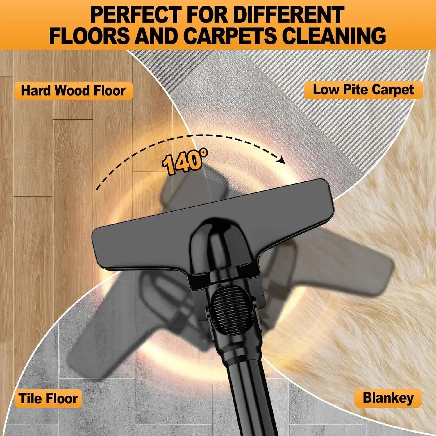 Cordless Handheld Vacuum Cleaner – 100AW Suction, HEPA Filter