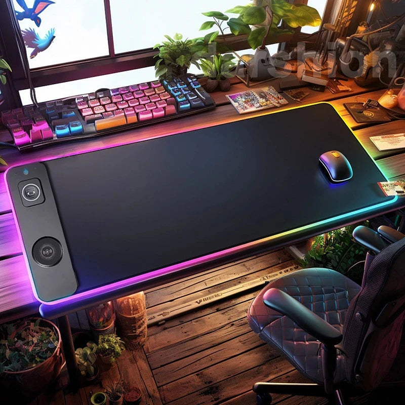 3-in-1 Wireless Charging Mouse Pad XL – RGB, 15W, 80x30cm