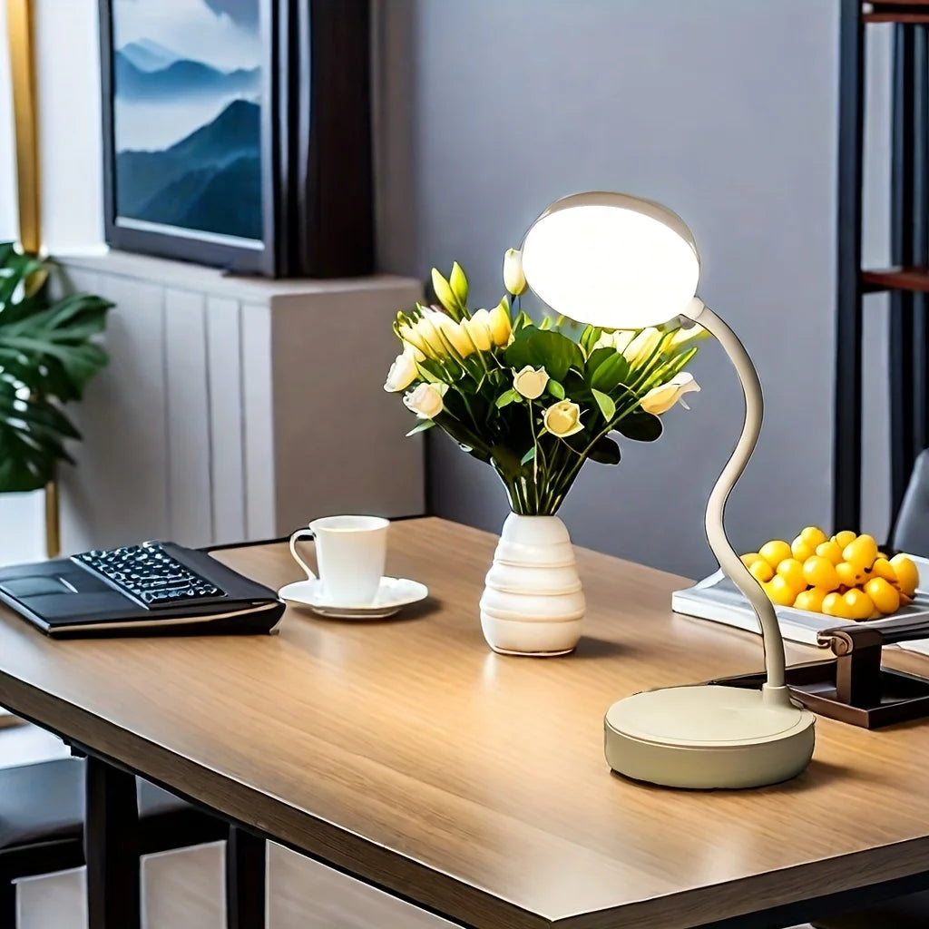 LED Desk Lamp with USB Charging Port – Touch Control, Dimmable