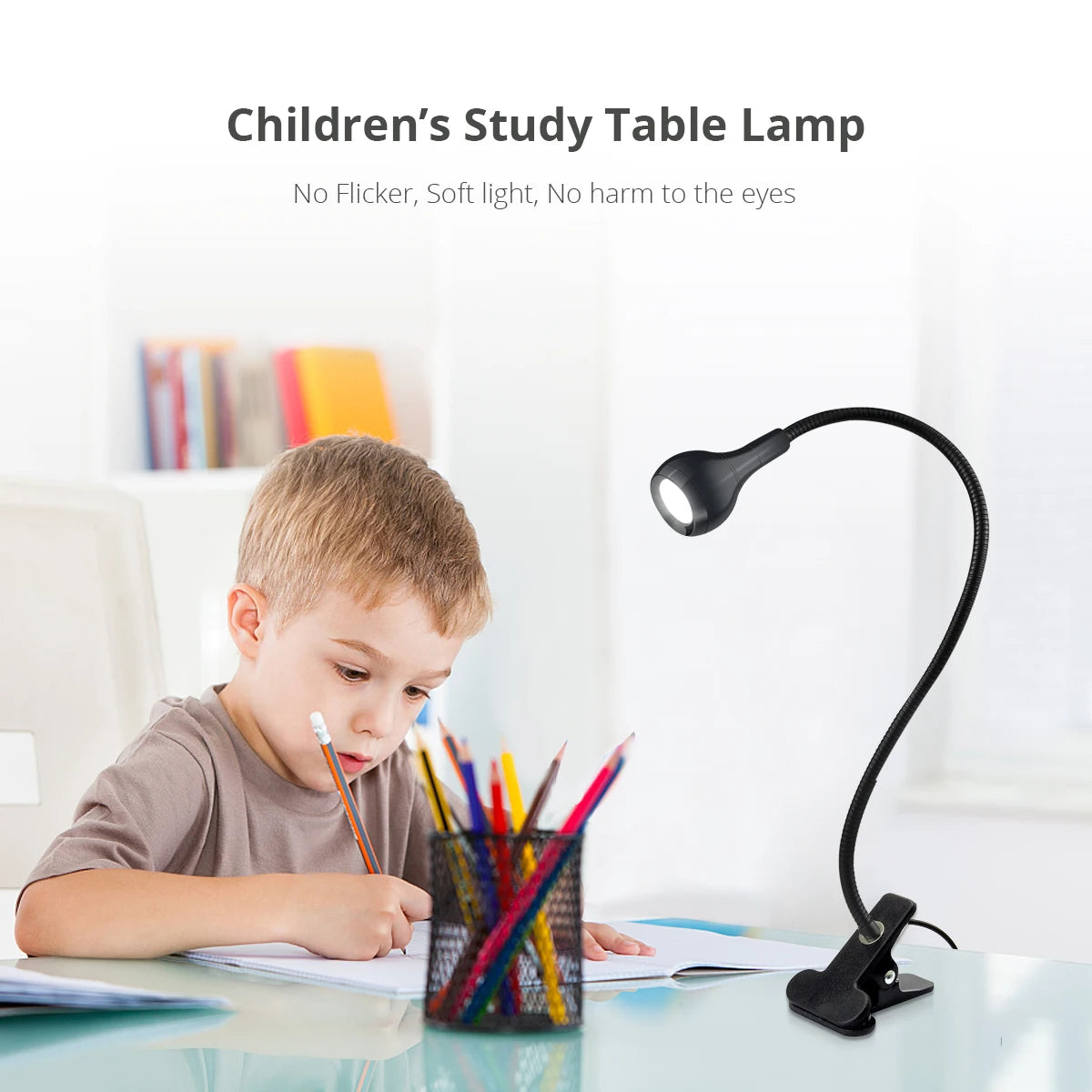 Flexible USB Clip Table Lamp – Gooseneck LED Reading Light for Desk & Bedside