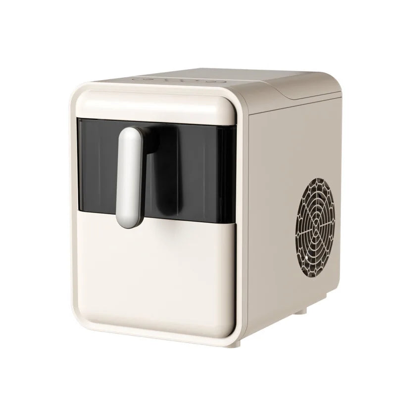 15KG/Day Portable Ice Maker Machine - Mini Countertop for Home/Dorm/Office, Auto Shut-Off, Perfect for Coffee/Tea Shop (White)