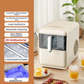 15KG/Day Portable Ice Maker Machine - Mini Countertop for Home/Dorm/Office, Auto Shut-Off, Perfect for Coffee/Tea Shop (White)