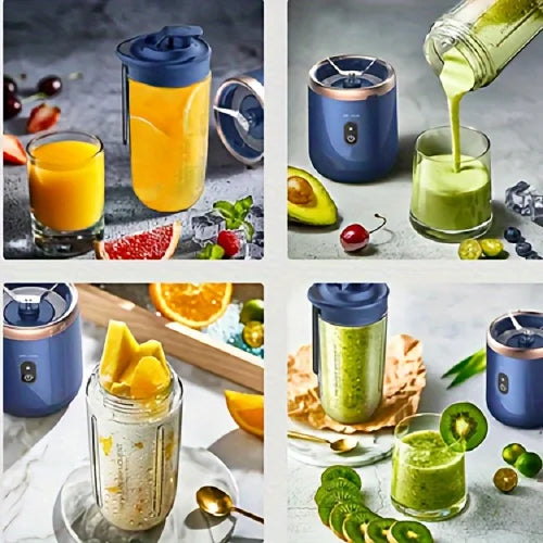 Portable Personal Blender – USB Rechargeable 6-Blade Juicer Cup