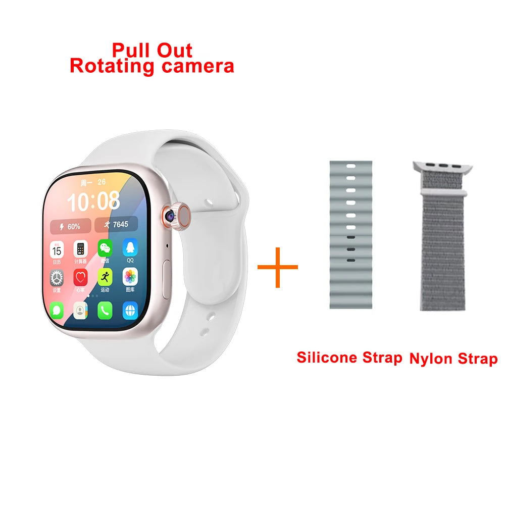 S10 Smart Watch Android 4G/5G LTE SIM Card AMOLED Screen 180° Rotating Camera Video Call GPS WIFI App Download Men Women Kids