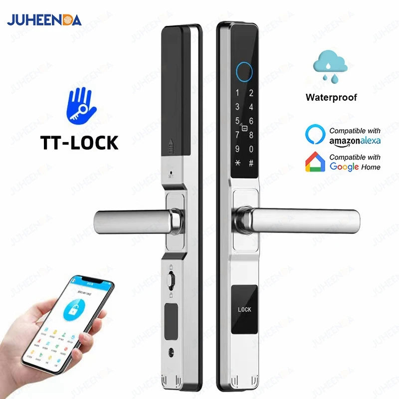 Smart Waterproof Sliding Door Lock with Bluetooth App Control
