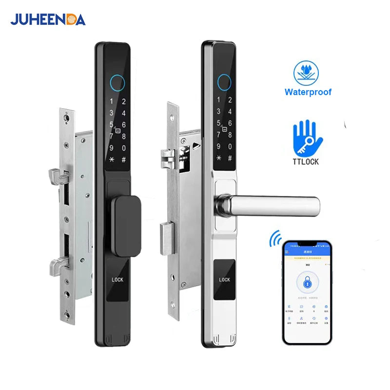 Smart Waterproof Sliding Door Lock with Bluetooth App Control
