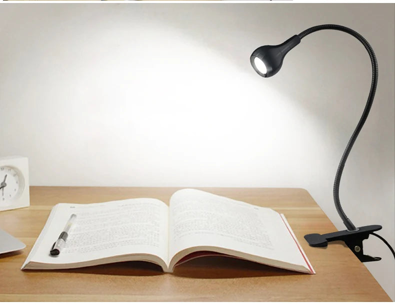 Flexible USB Clip Table Lamp – Gooseneck LED Reading Light for Desk & Bedside