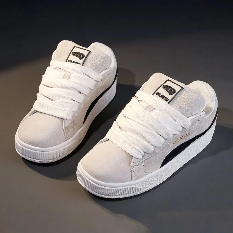 Low-Top Skate Sneakers – Breathable Lace-Up, Men & Women