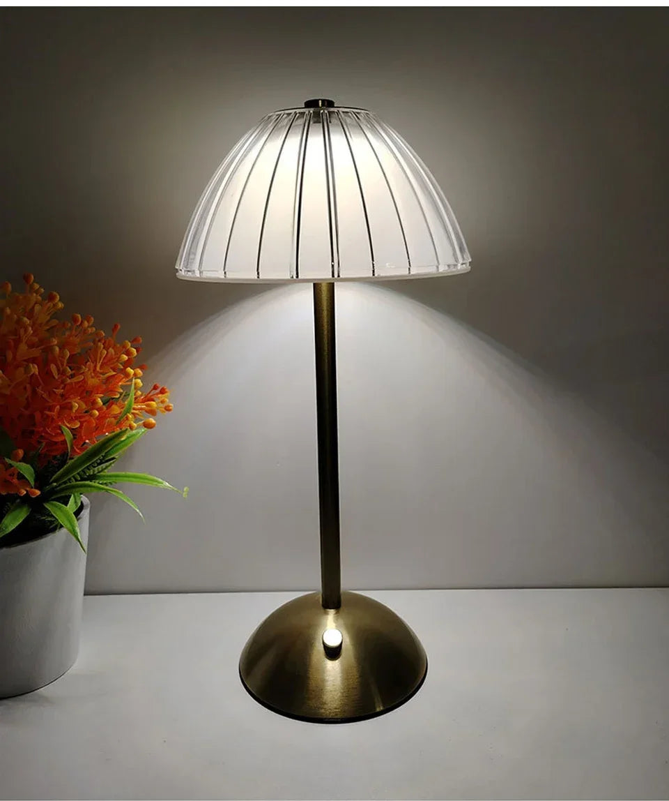 LED Touch Sensor Table Lamp – Dimmable, Rechargeable Wireless Night Light for Bedroom & Bar