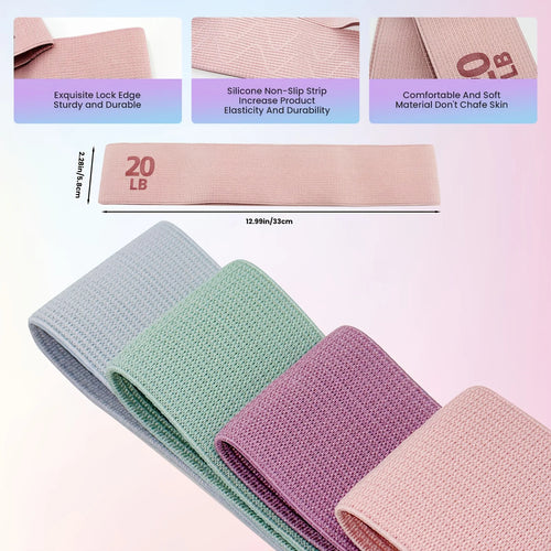 Fabric Resistance Bands Set – Core, Pilates, Yoga & Full-Body Training