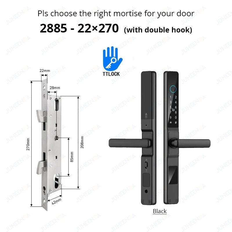Smart Waterproof Sliding Door Lock with Bluetooth App Control