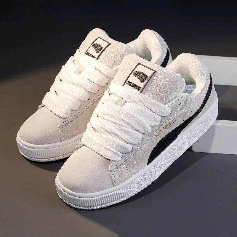 Low-Top Skate Sneakers – Breathable Lace-Up, Men & Women