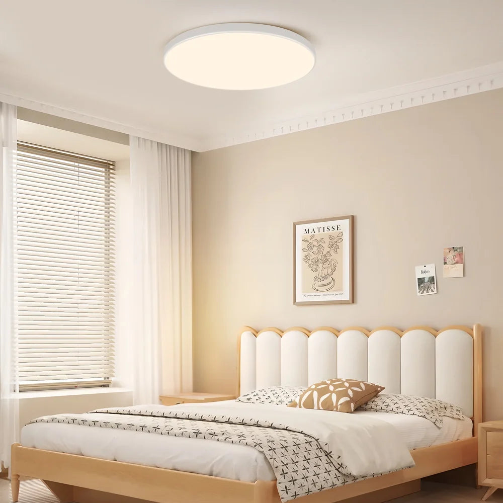 Smart LED Ceiling Light – 3 Colors, Dimmable, Remote Control