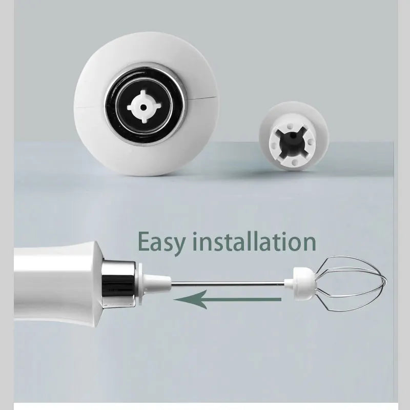 3-in-1 Electric Milk Frother – USB Rechargeable, 3 Speeds