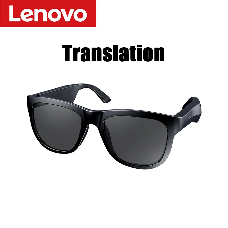 Lenovo Smart Glasses Remote Control Touch Recording Translator Voice Assistant Sunglasses Adults Wireless Bluetooth Glasses
