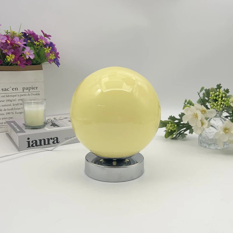 Murano Glass Desk Lamp – USB Powered, 3 Color Temperatures, Vintage Bedside Light