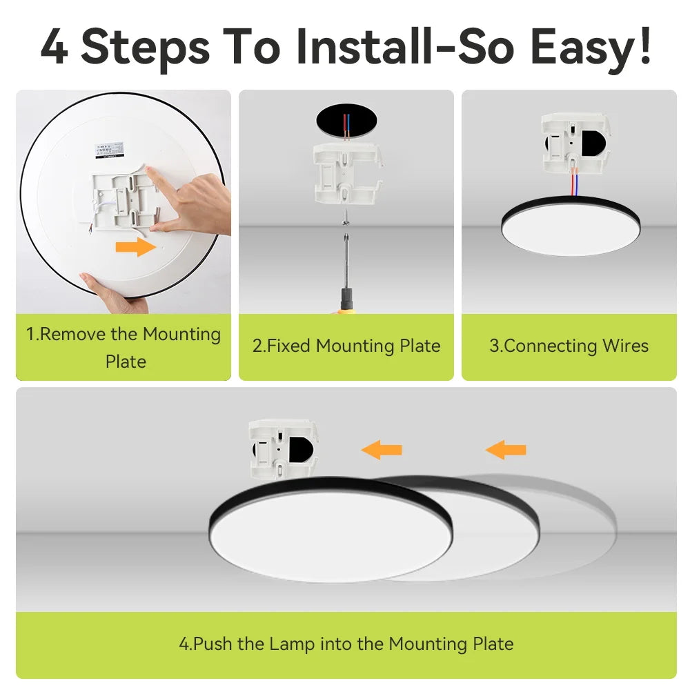 Smart ceiling light neutral white color mode
