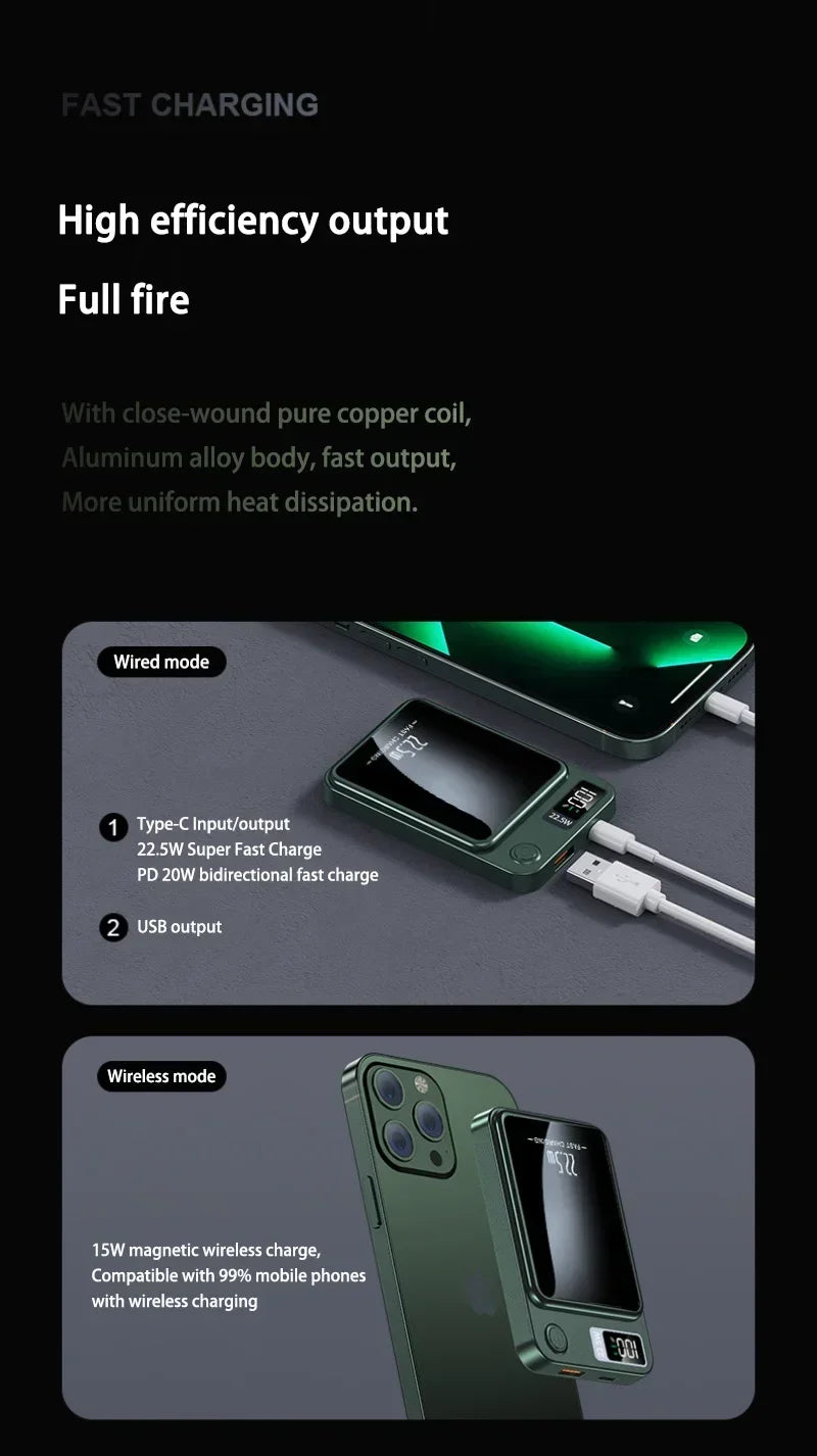 Magnetic Power Bank – 22.5W Fast Wireless Charging