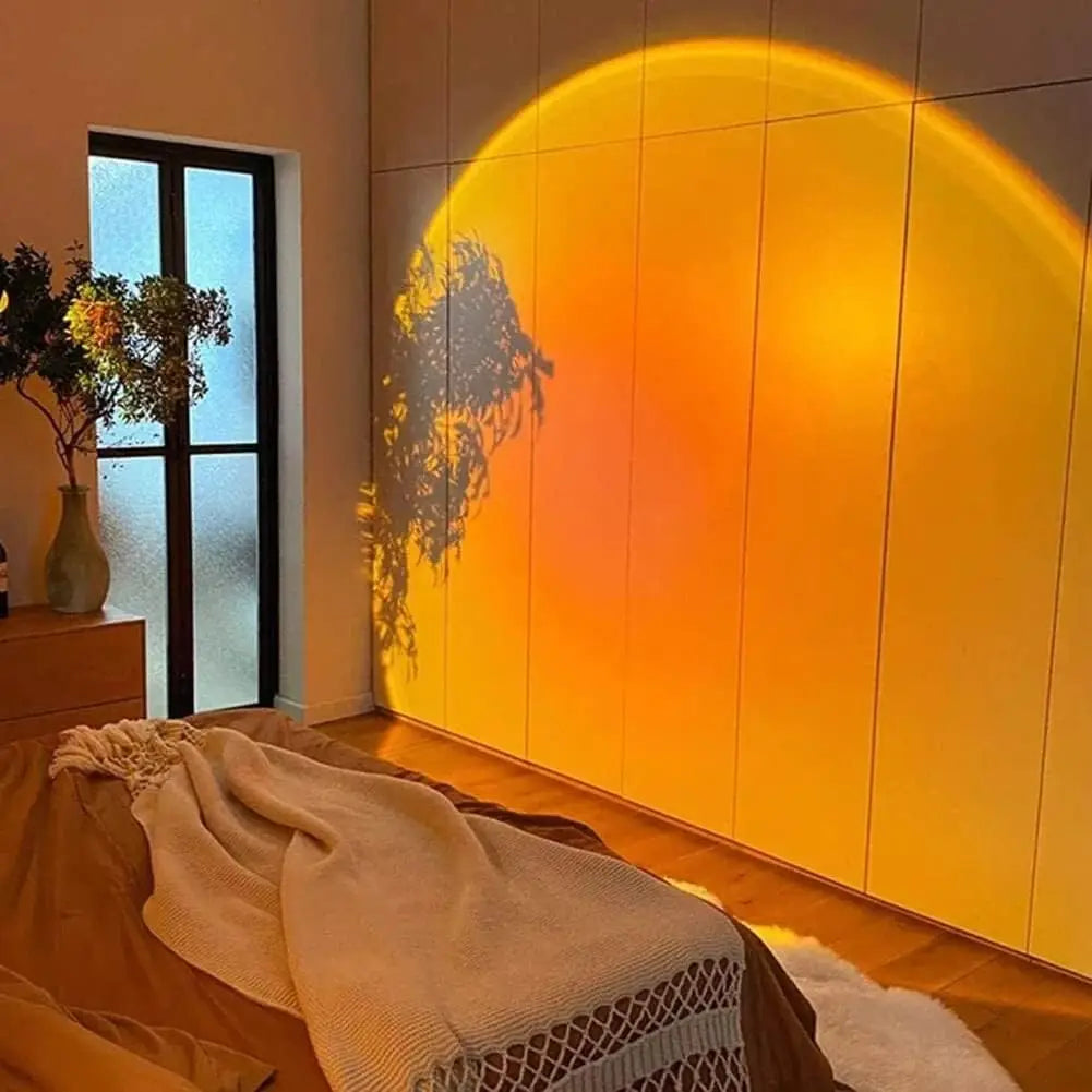 Sunset Projection Lamp – USB Atmosphere Light for Home Decor